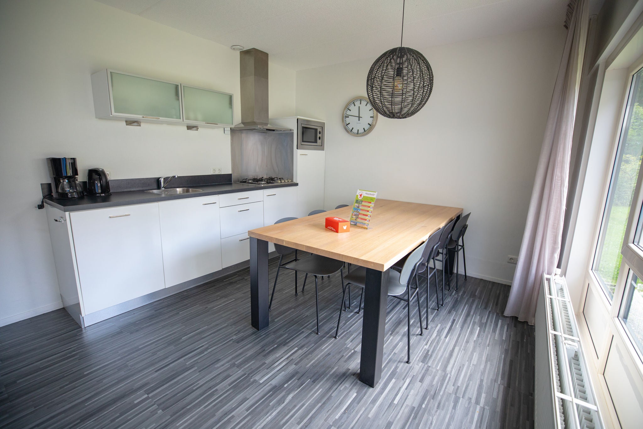 The kitchen of the 8-person cottage.