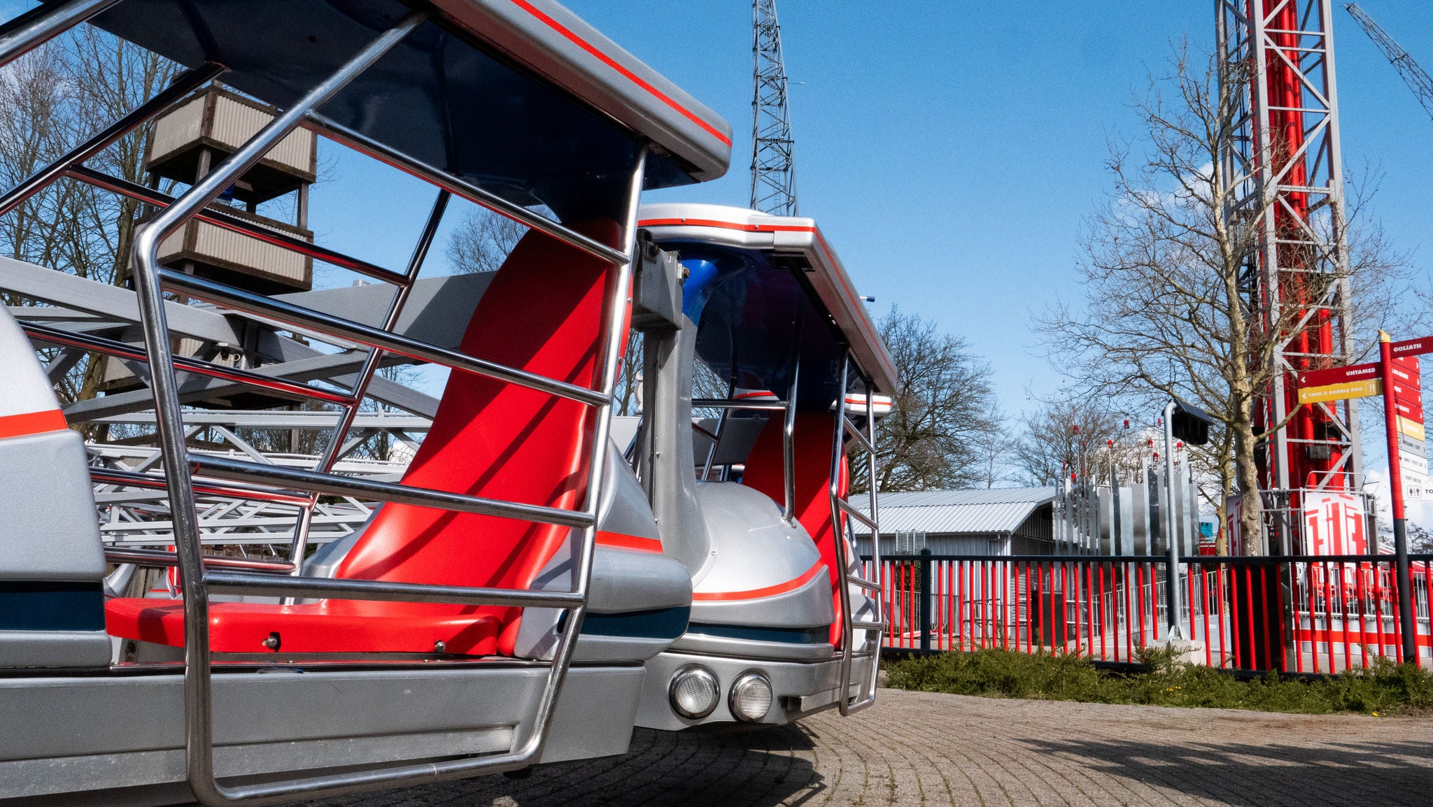 Seats of the attractions G-force of Walibi Holland